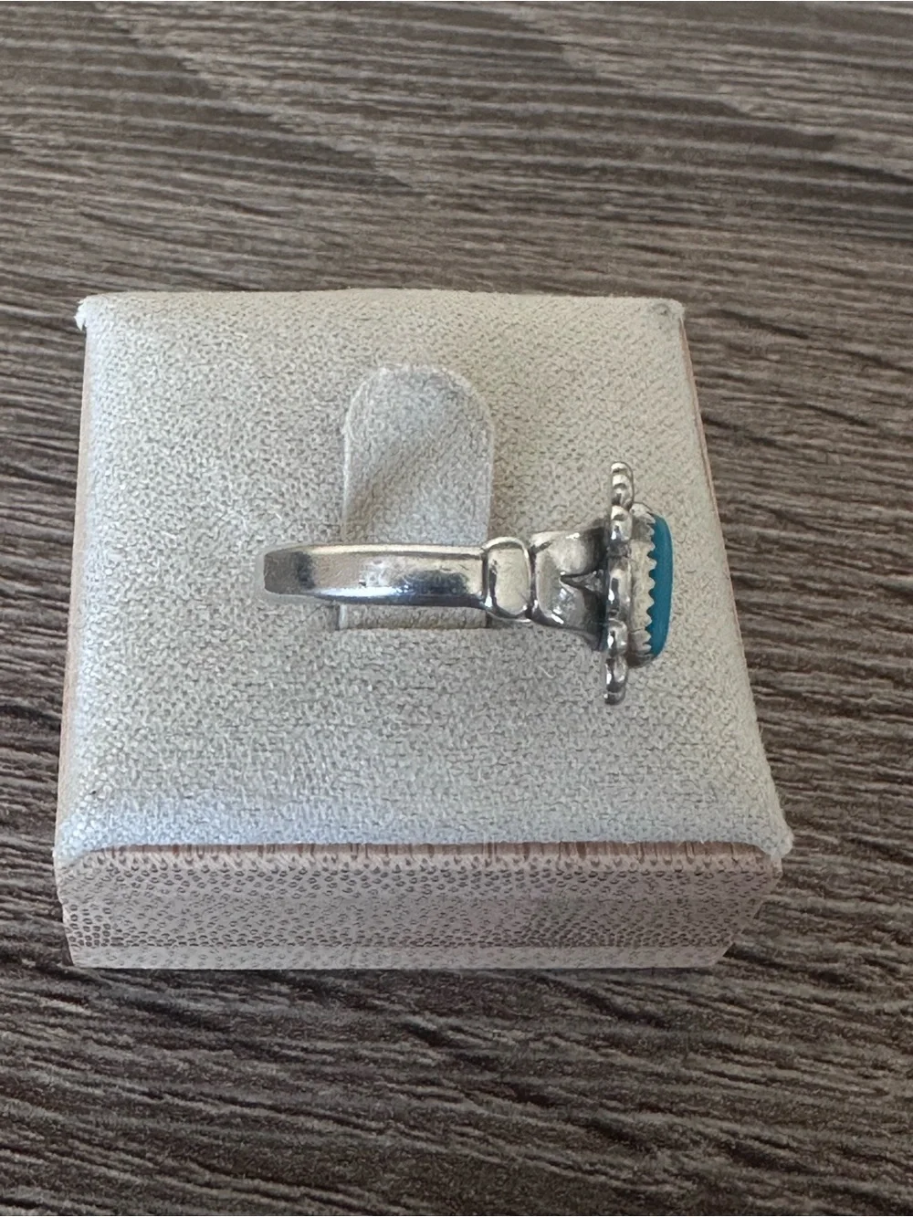 Vintage Native American Bell Trading Post Sterling Silver Turquoise Ring Size 5